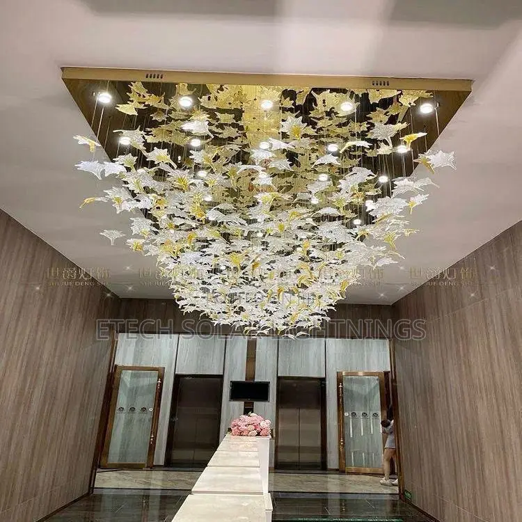 Art Design Maple Leaf Large Decorative Chandelier Light