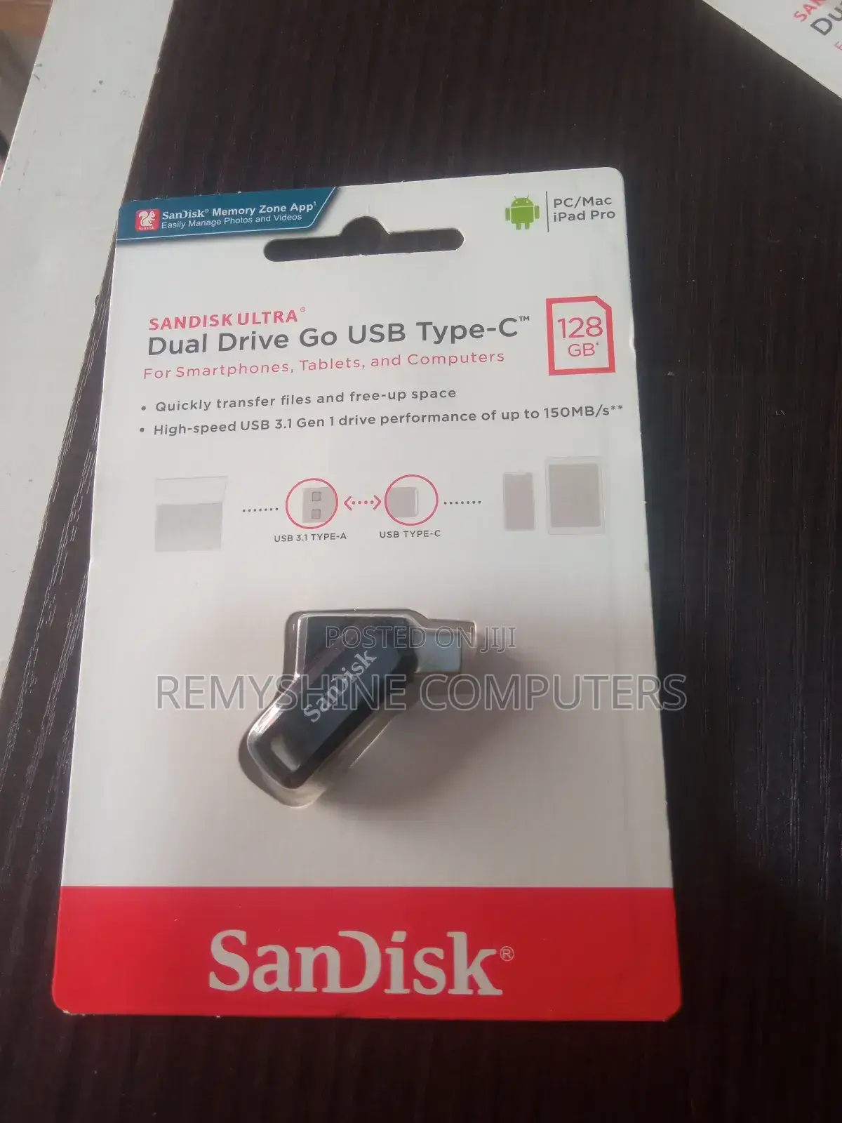 Sandisk Flash Drive Dual Drive Go USB Type C 128gb