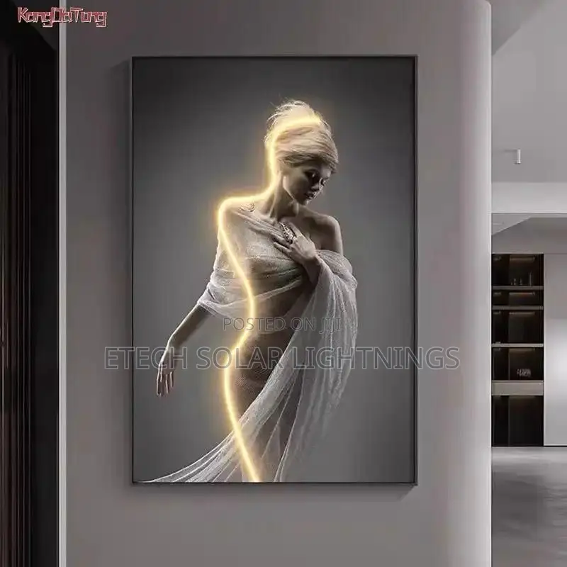 Modern Art Character Luminous Painting Led Wall Flame