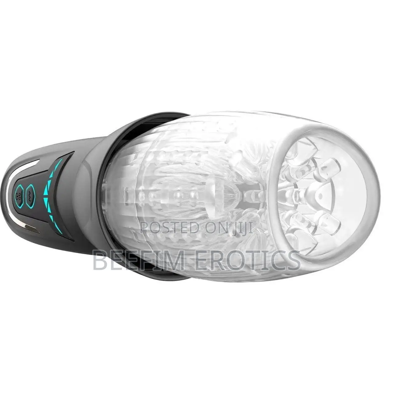 Transparent Rotator Flashlight Cup Male Masturbator