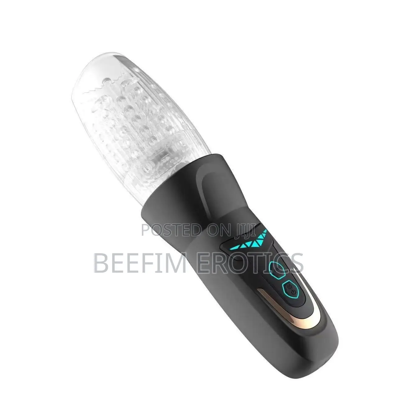 Transparent Rotator Flashlight Cup Male Masturbator