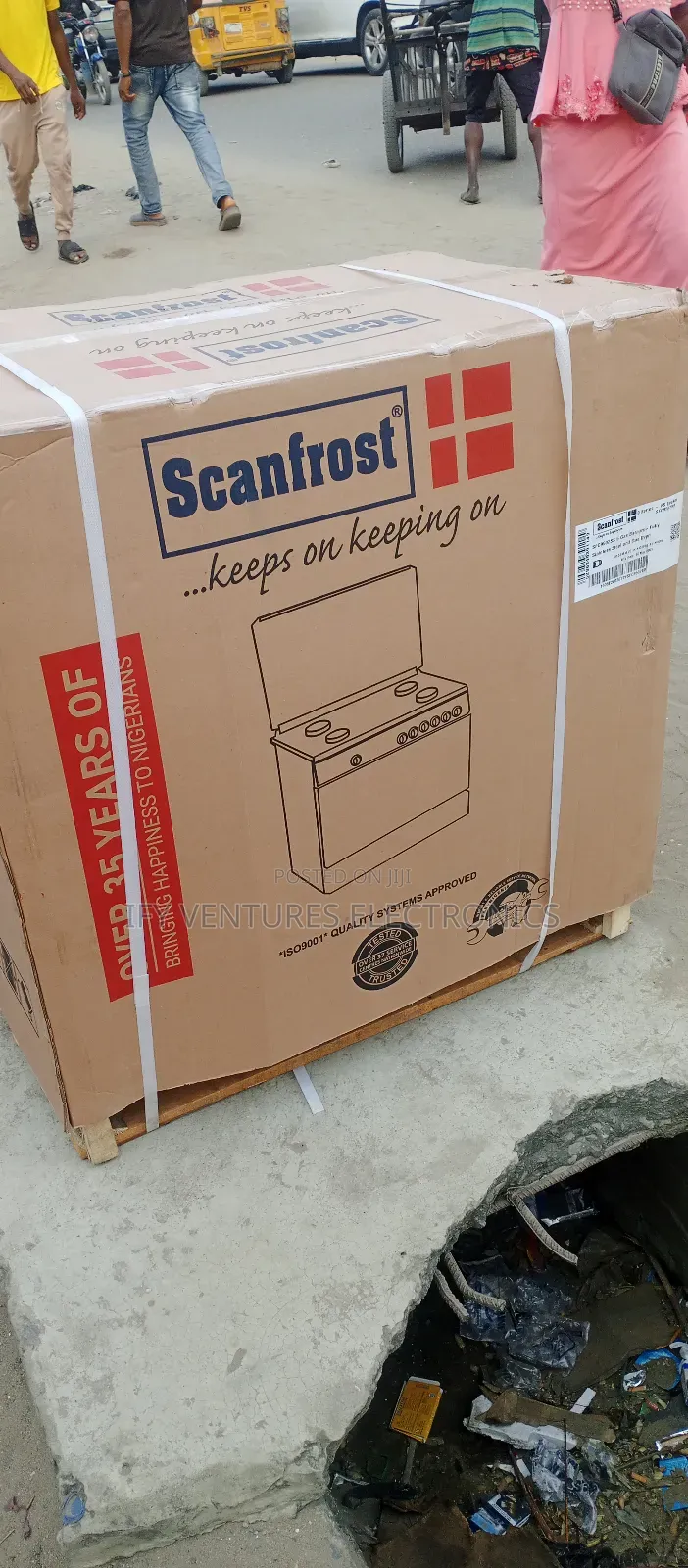 90*60 Cm, Scanfrost 5 Burner Gas Cooker, Grill and Oven.