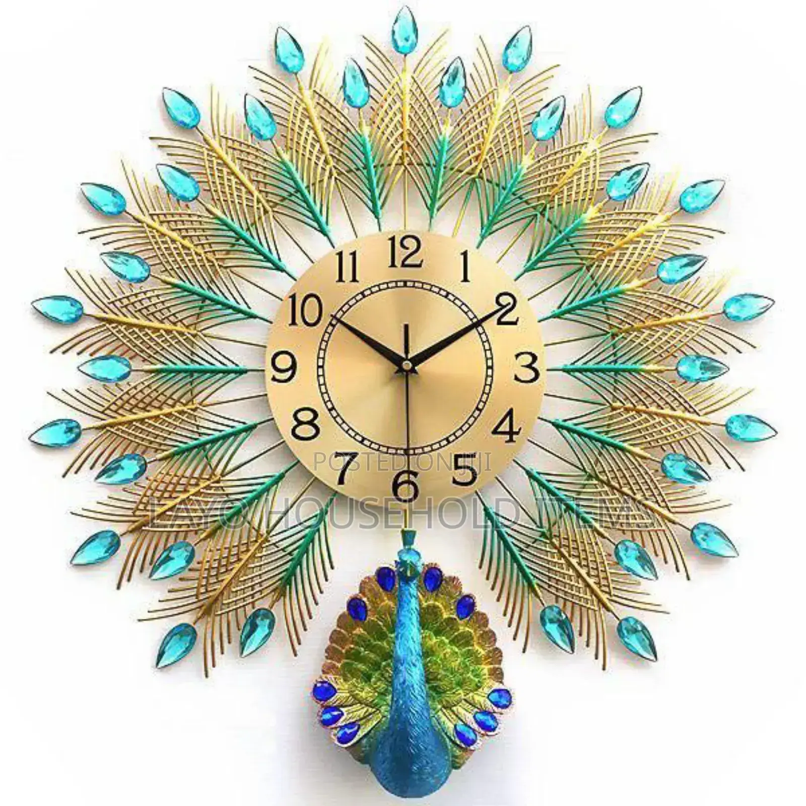 P007 Peacock Wall Clock