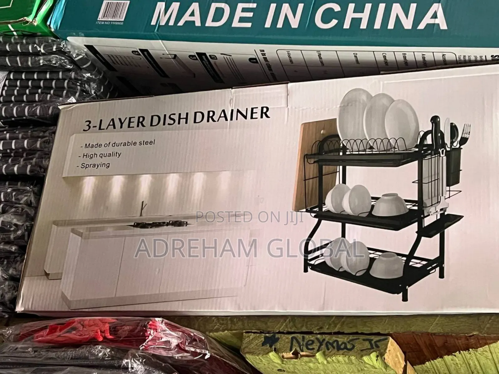 Quality Steel 3 Tiers Plate Rack/Dish Layer