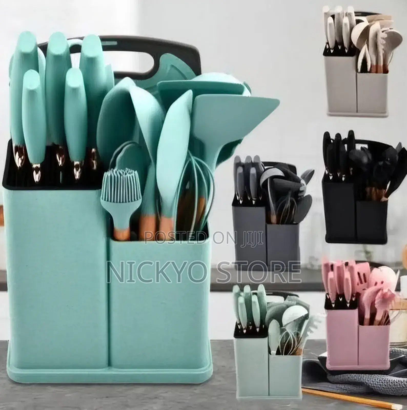 Kitchen Set: 19-piece Utensils And Knife Set With Block