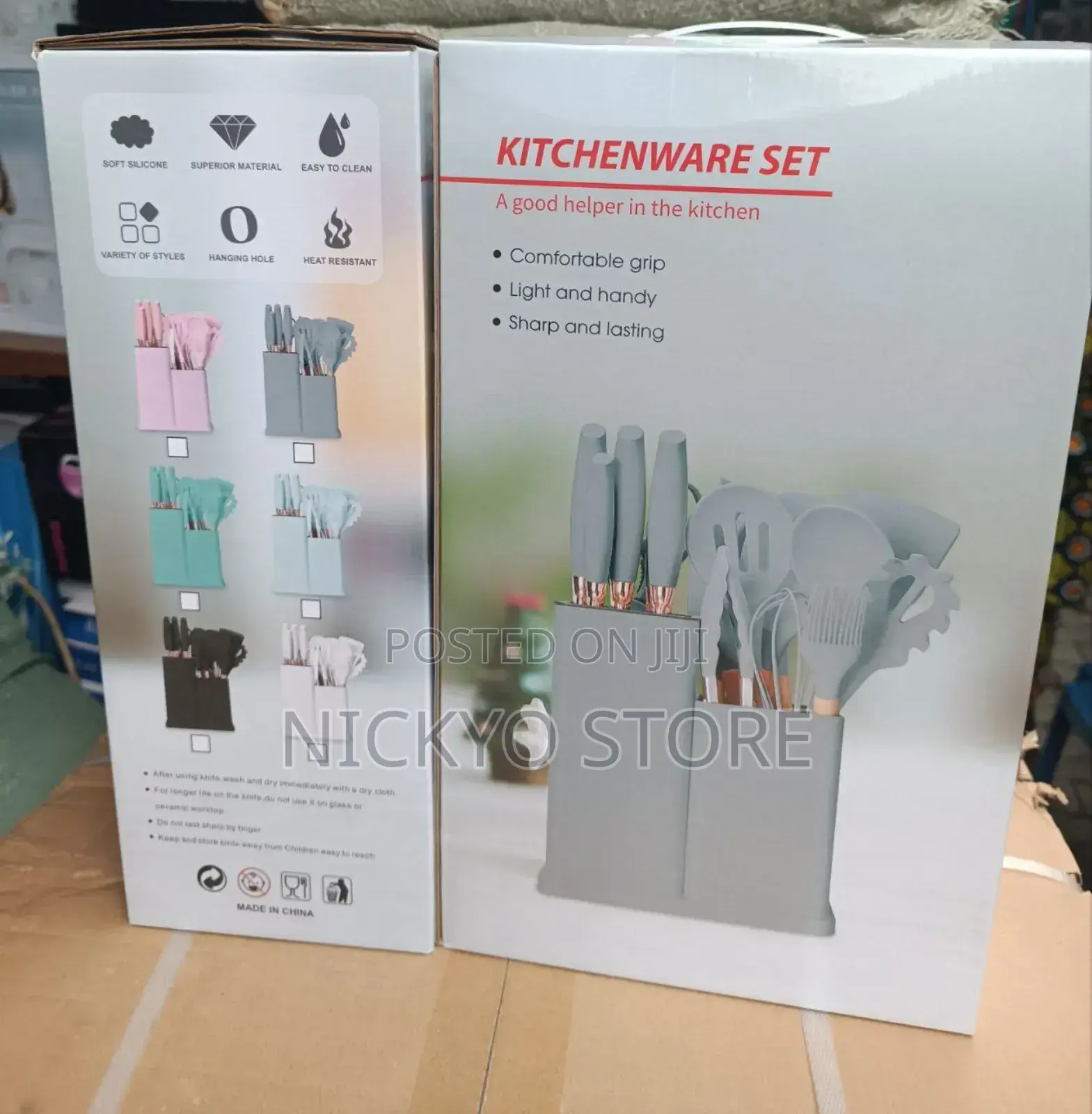 Kitchen Set: 19-piece Utensils And Knife Set With Block