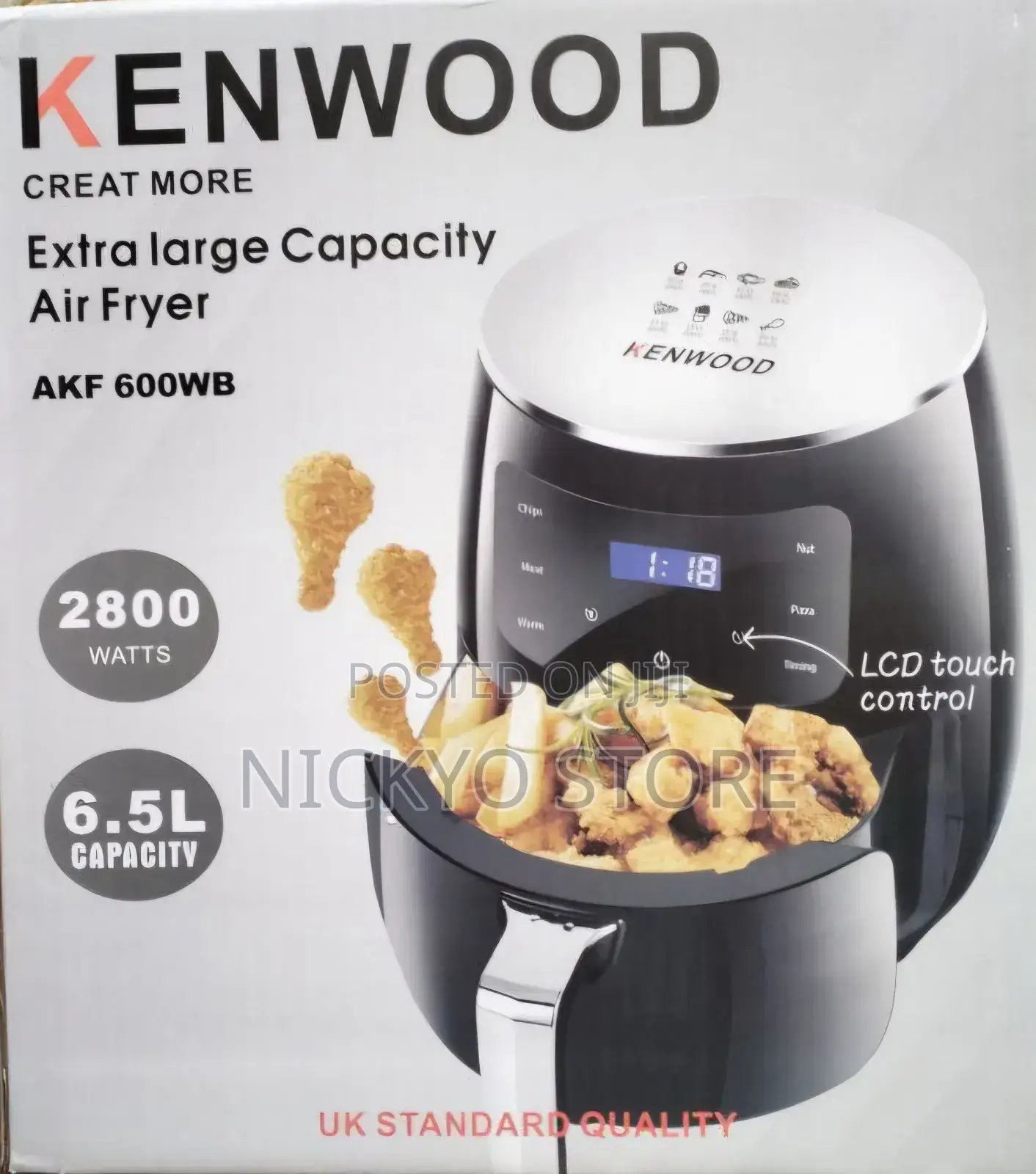 Kenwood Extra Large Capacity Air Fryer (Model: Akf 600wb)