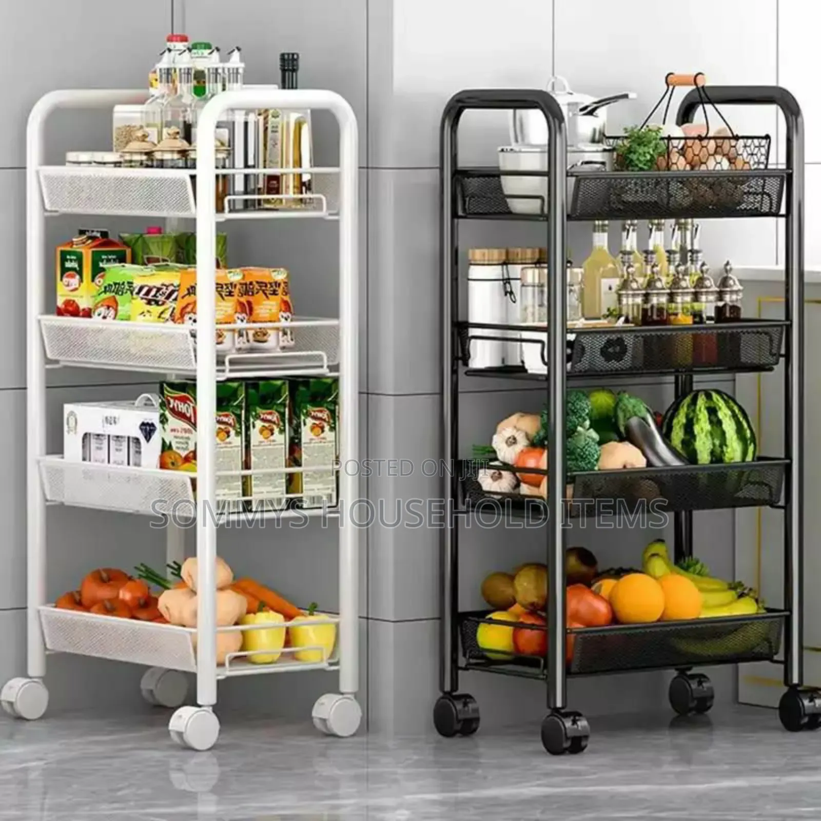 4layers Iron Multiple-Use Trolley Cart Organiser
