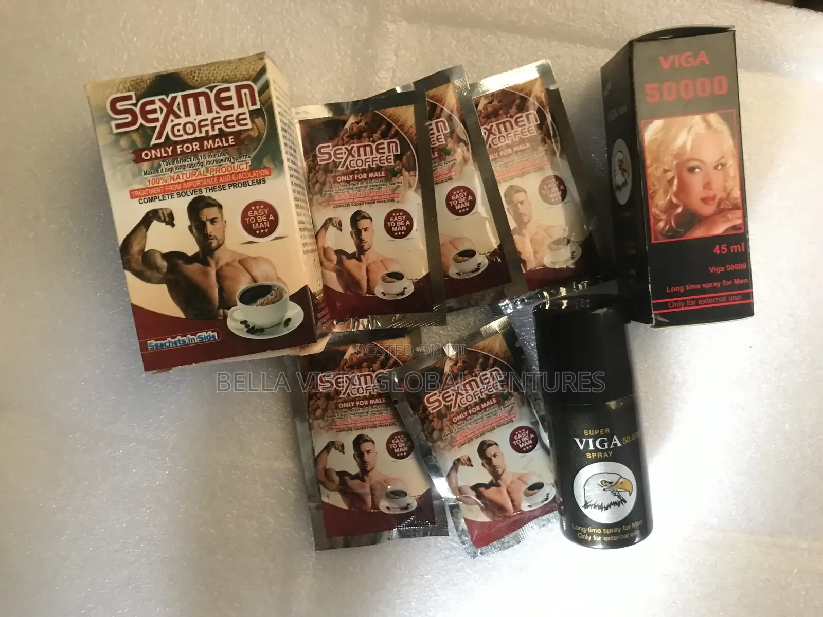 Maximum Stamina Delay Kit for Men (Sexmen Coffee + Viga Spray)