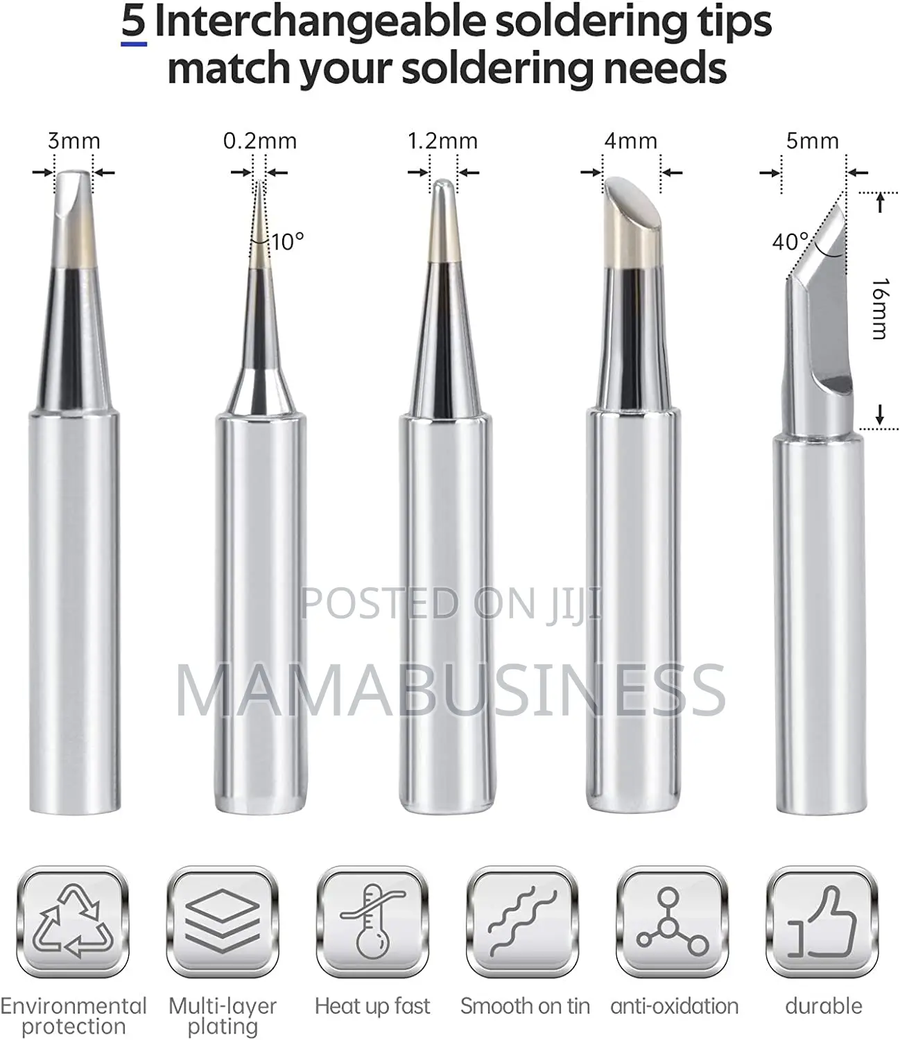 Electric Soldering Iron + 5 Tips - 220v 60w