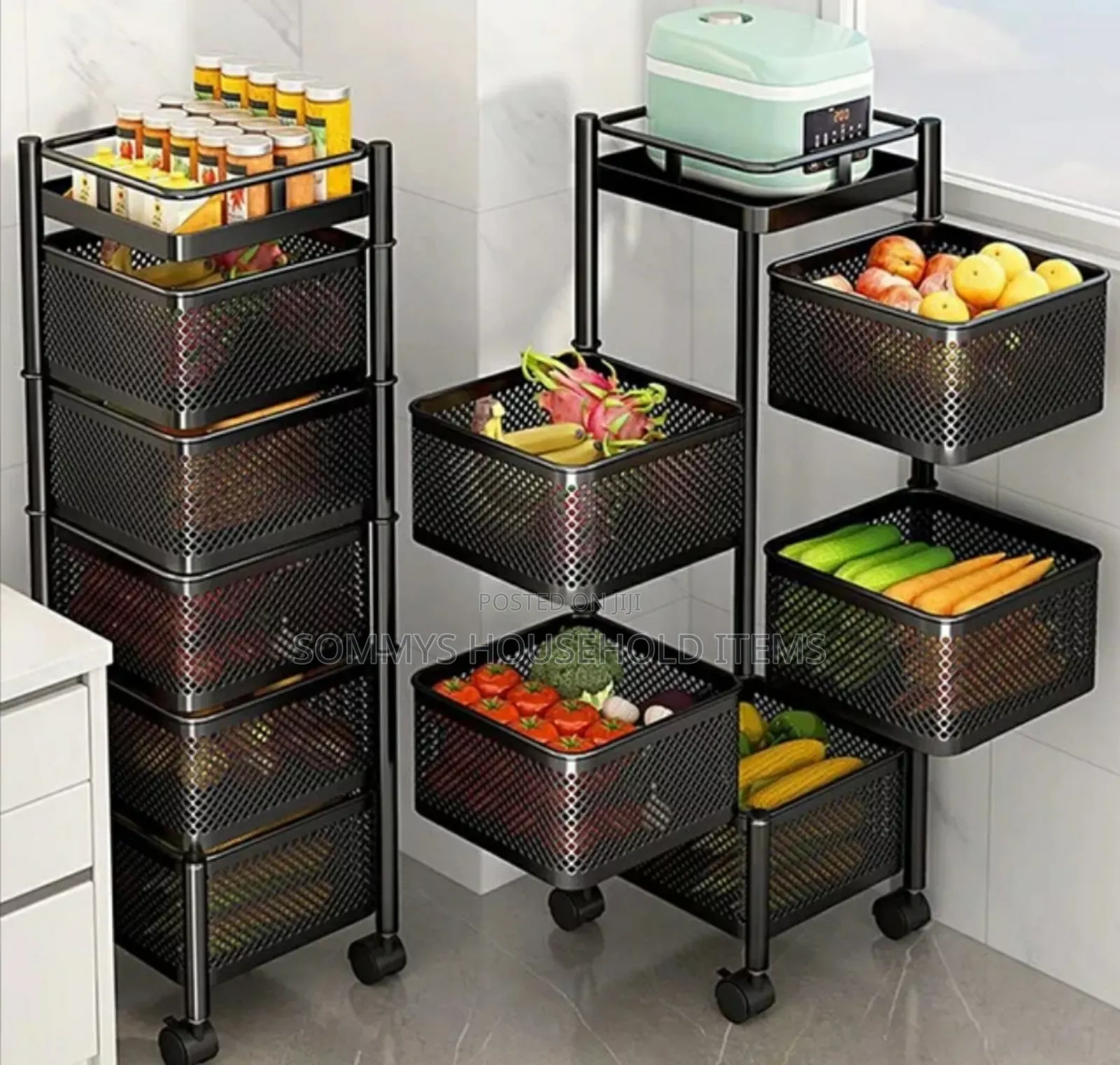 5layers Kitchen Basket Storage Organizer
