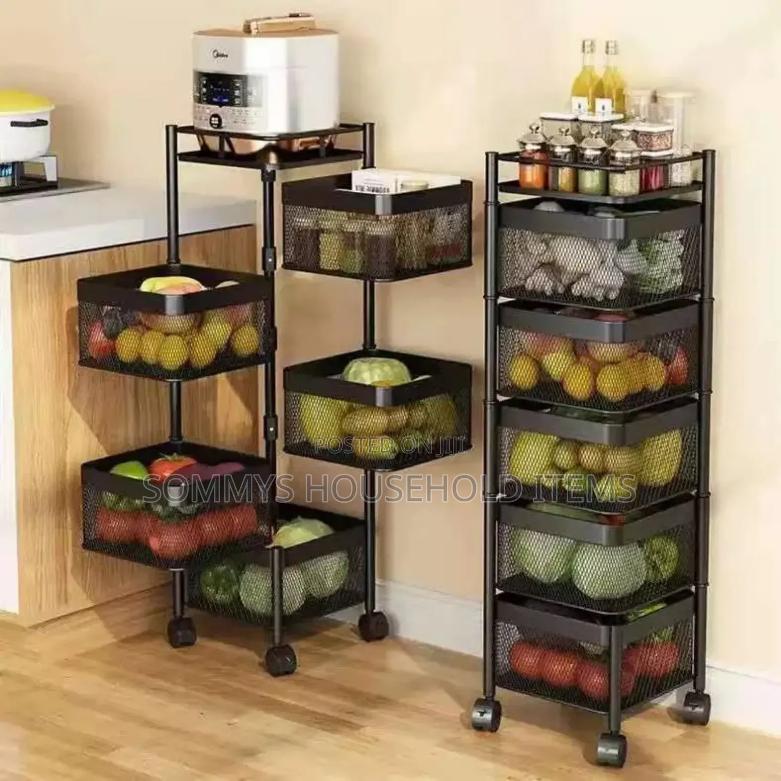 5layers Kitchen Basket Storage Organizer