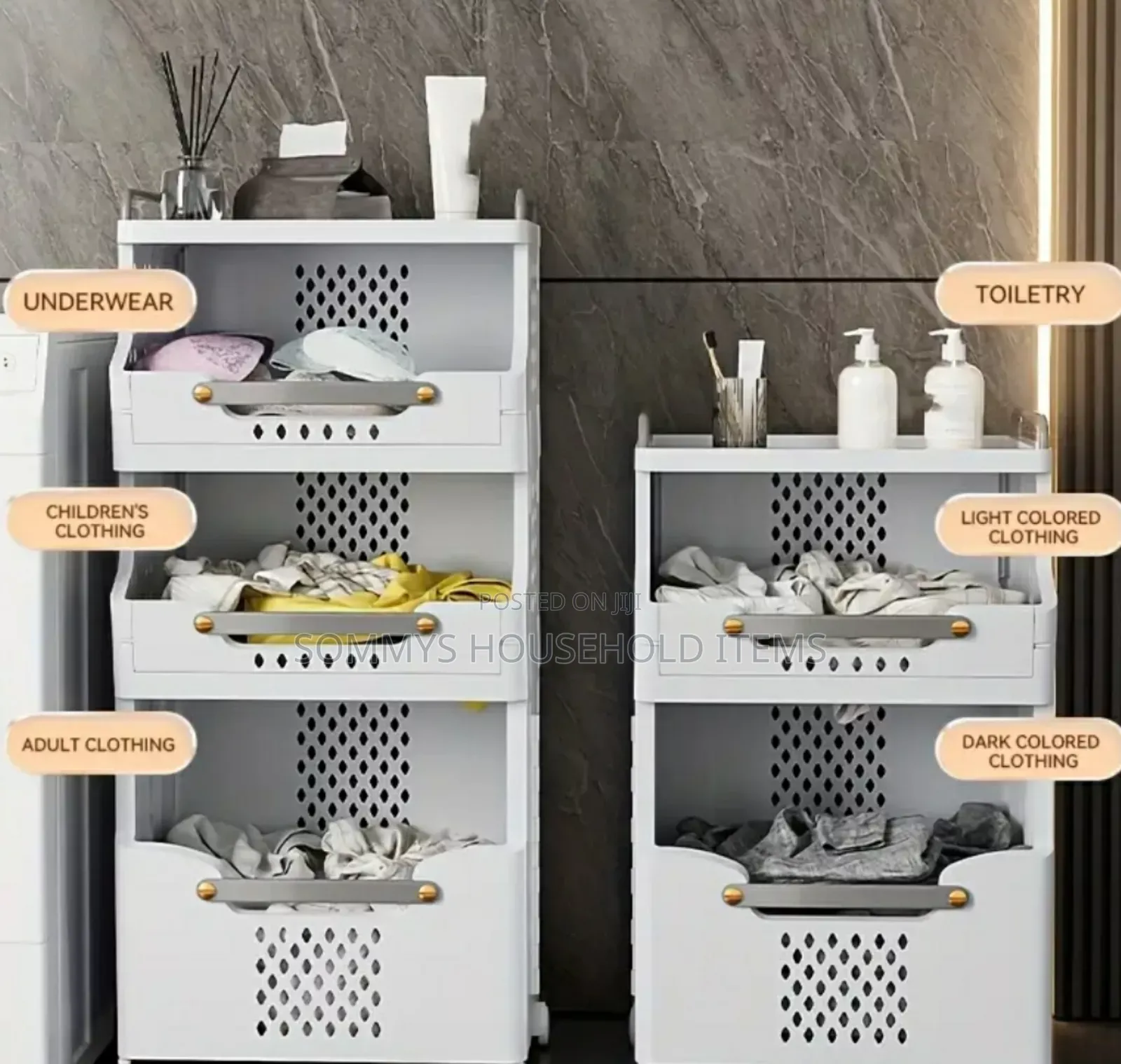 Multiple-Use 4tier Collapsible Storage Rack Without Wheels