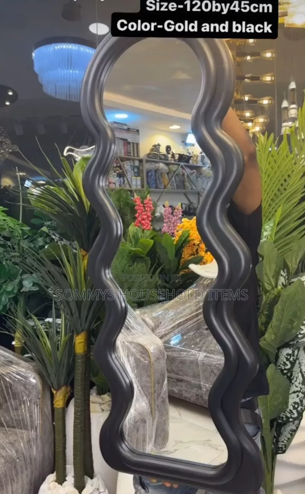 Wavy Standing Full Body Mirror Frame