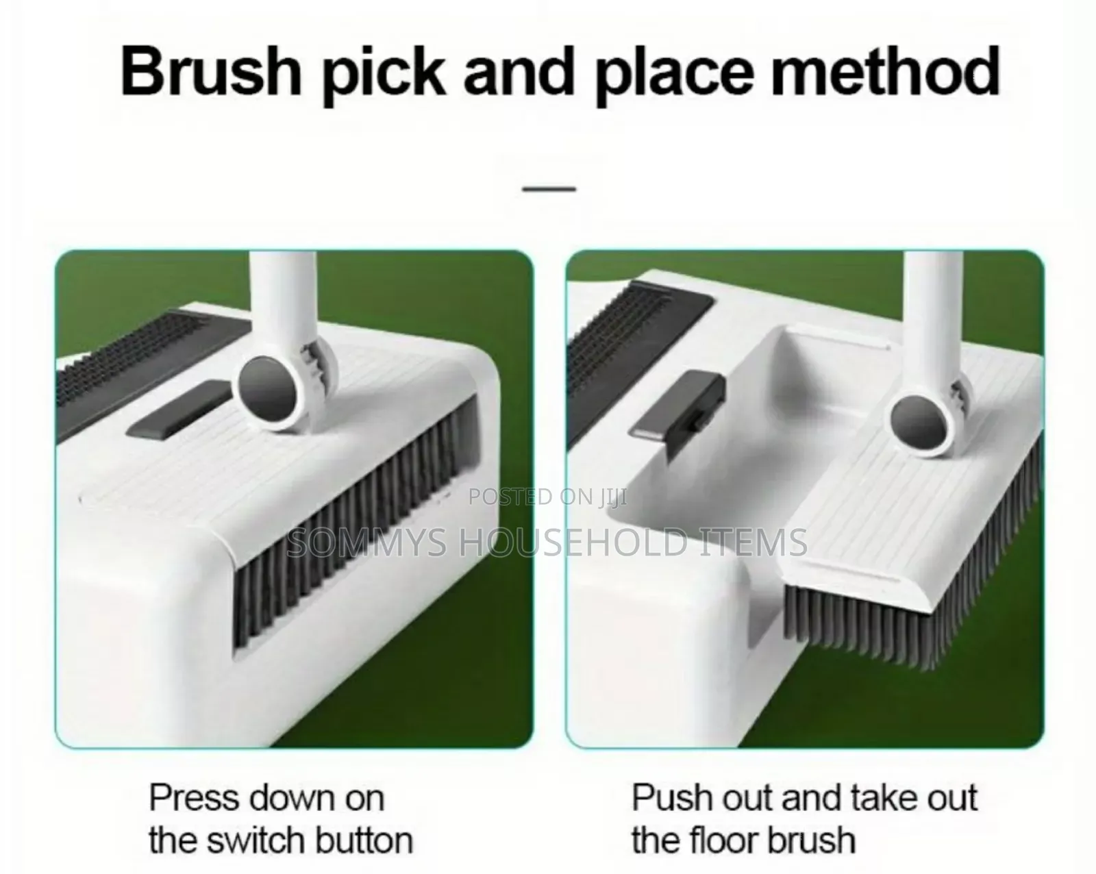 3-in-1 Broom and Parker With Floor Brush Set.