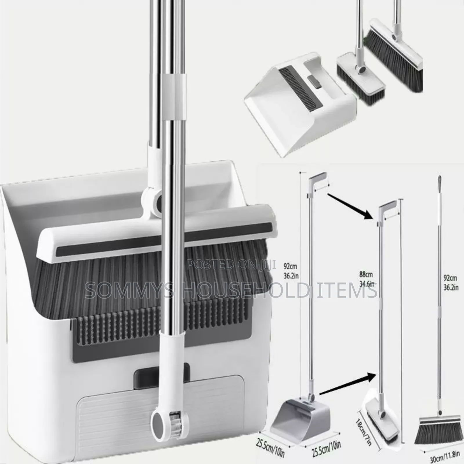 3-in-1 Broom and Parker With Floor Brush Set.