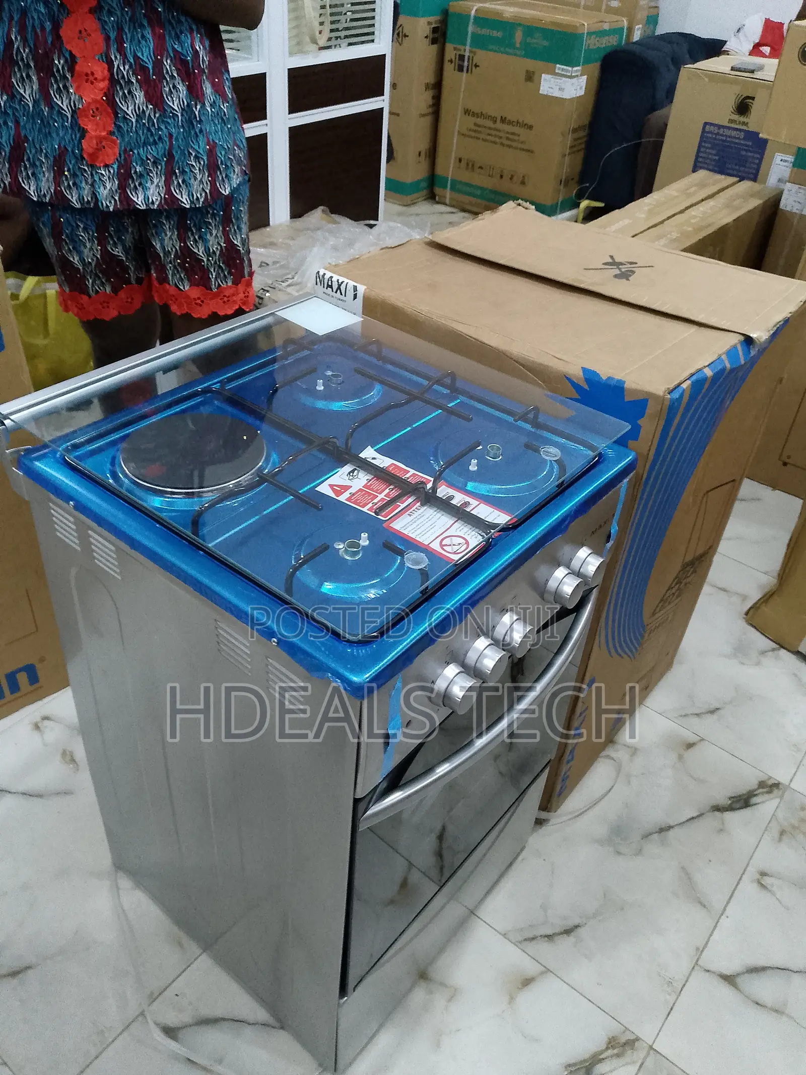 The Ultimate Maxi (3 Gas Burner + 1 Electrical) Gas Cooker