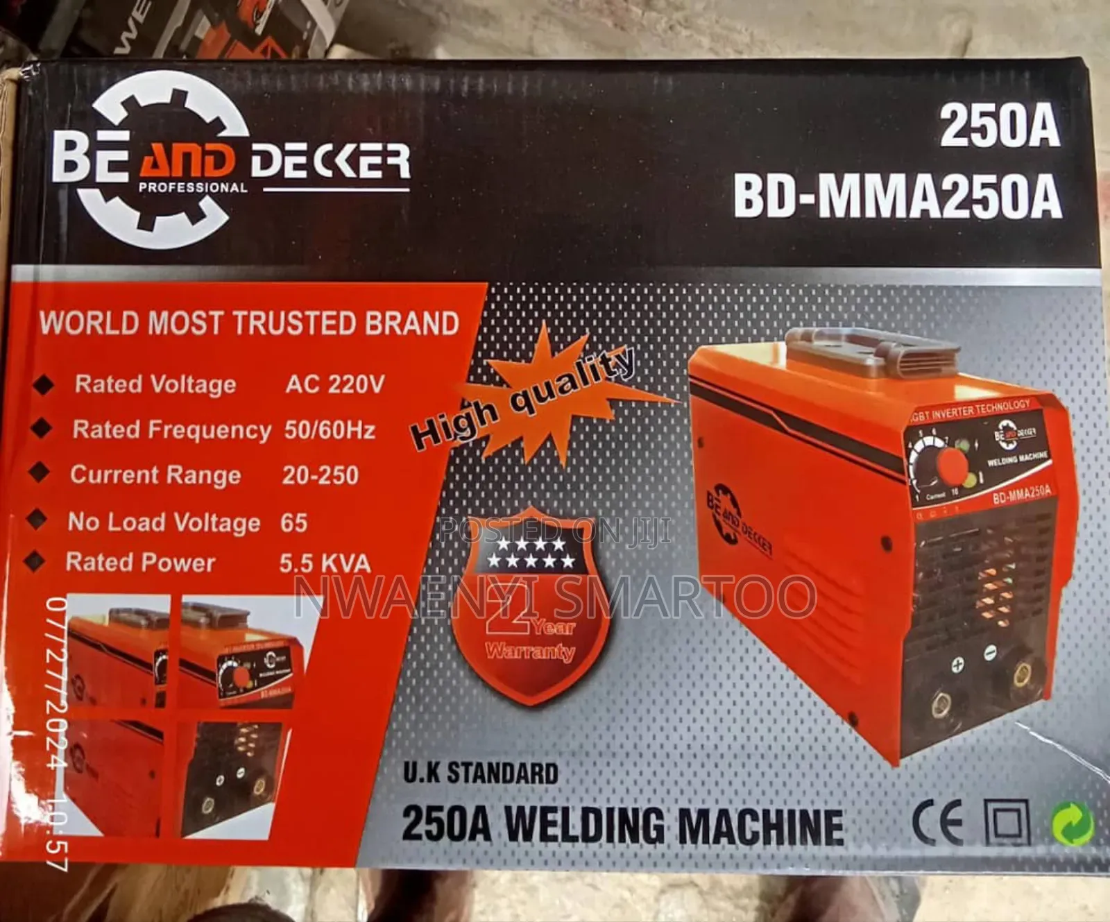 Be and Decker 250amps Mini Welding Machine Inverter