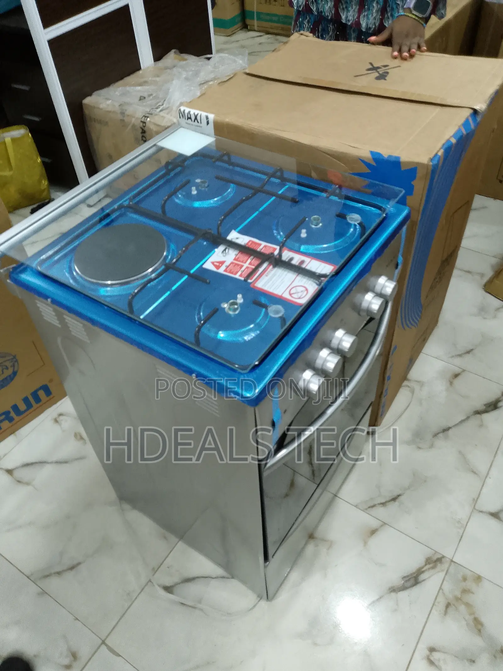 Maxi Gas Cooker 50X50(3 Burner +1 Electric)