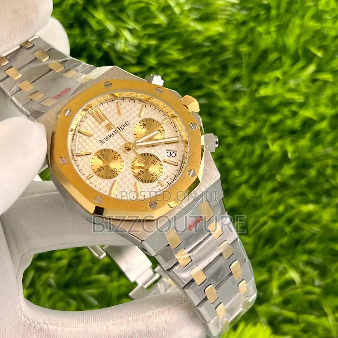 Original Audemars Piquet Chronograph Silver Chain Watch