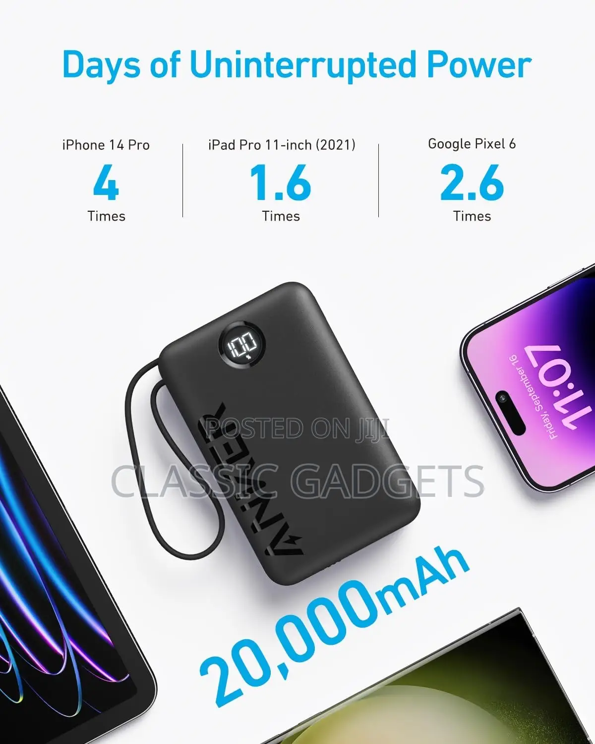 Anker Portable 22.5W High-Speed 20,000mah Power Bank