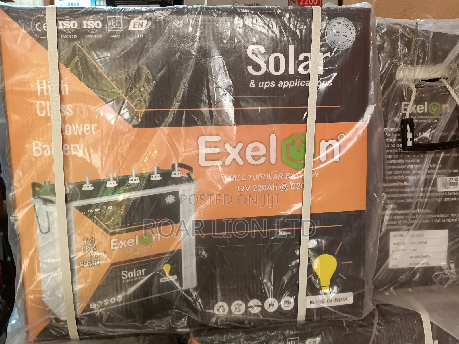 Exelon 220ah Tubular Battery