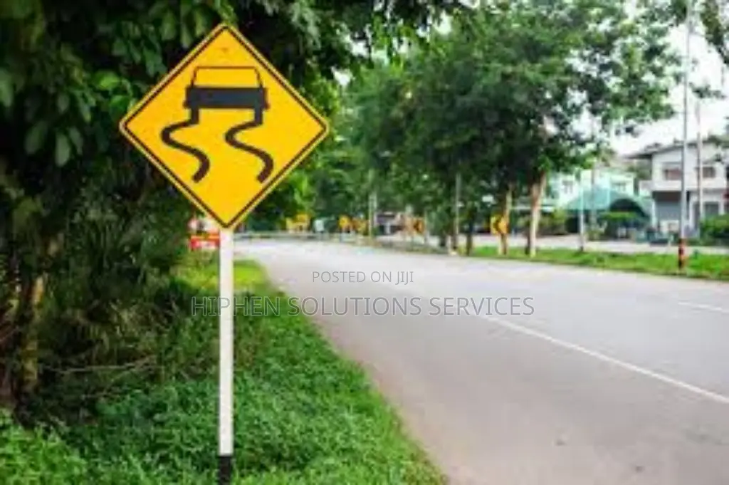 Safely Slippery Road Sign For School