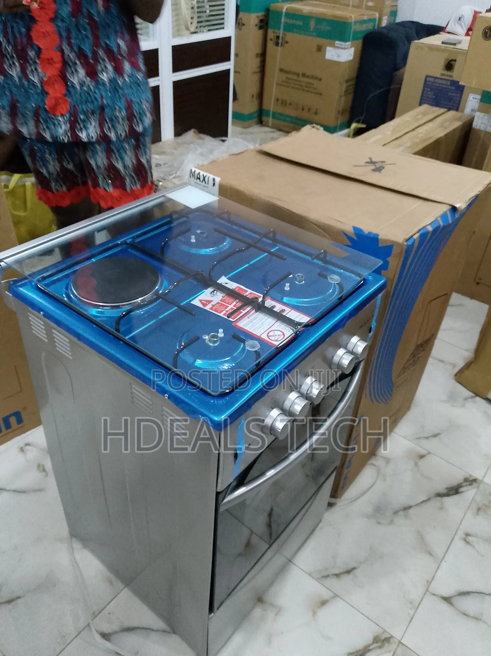 Sylish Maxi Gas Cooker - 3 Burner Face + 1 Electric 