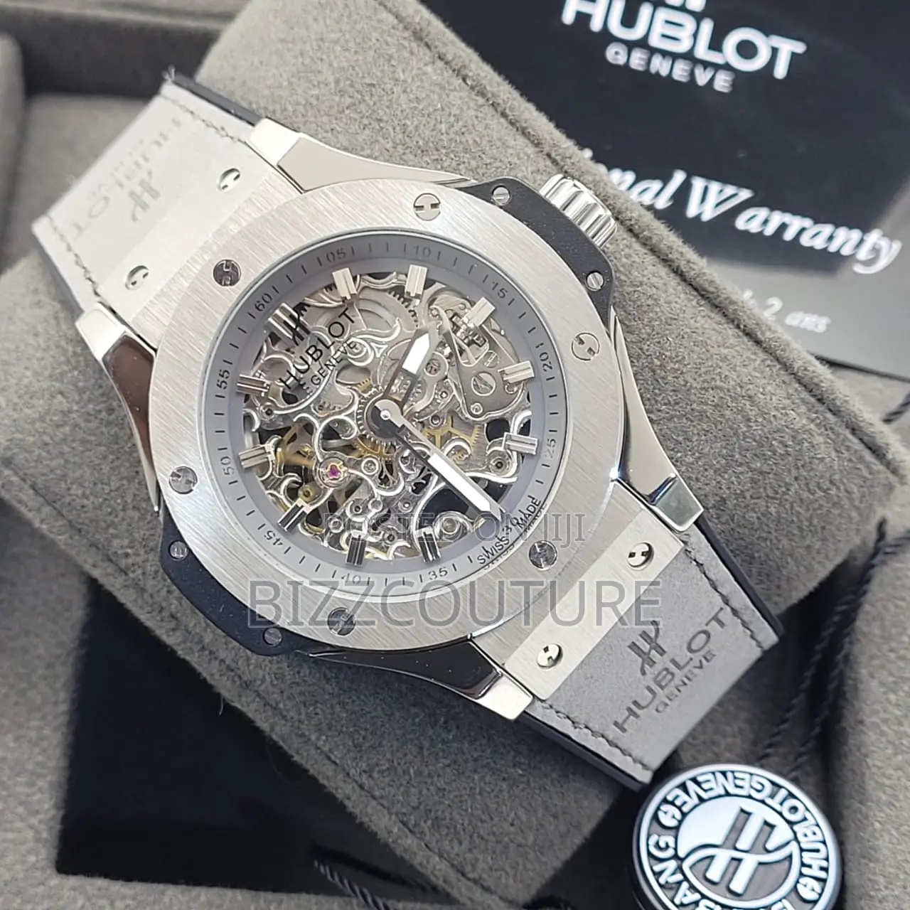 Original Hublot Mechanical Gray Leather Watch Is Avialable