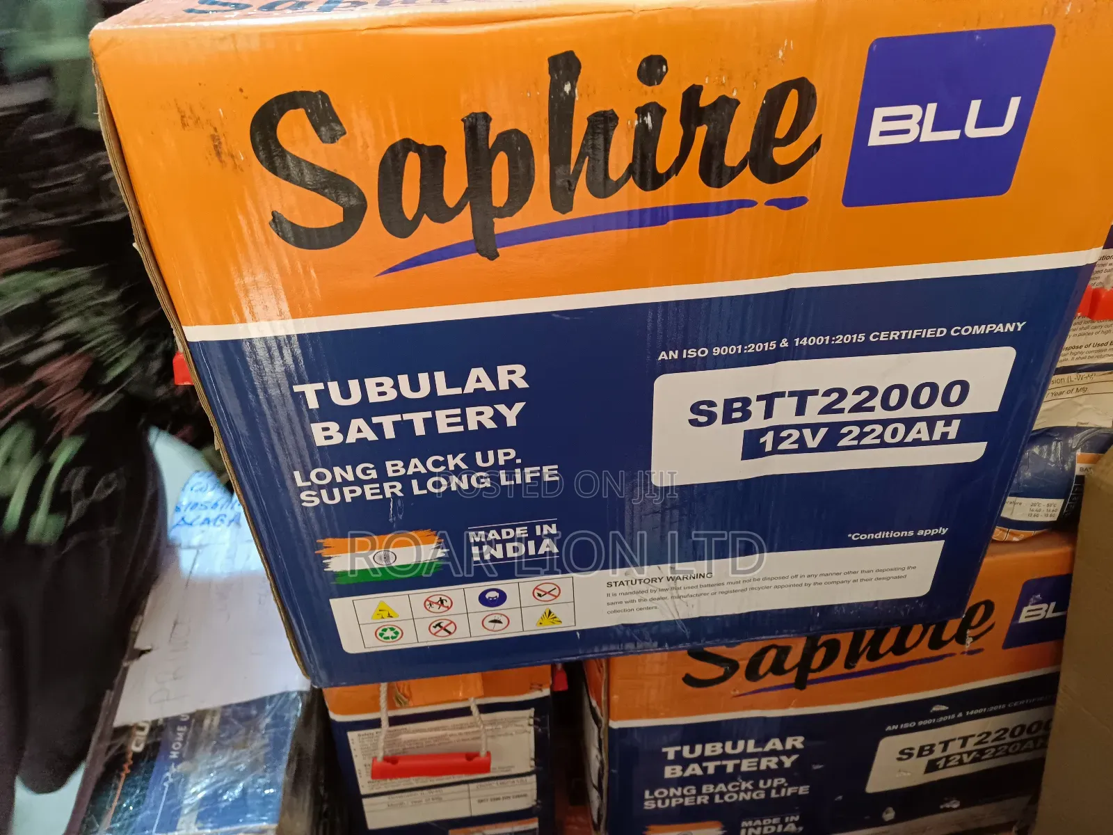 Saphire 220ah Tubular Battery