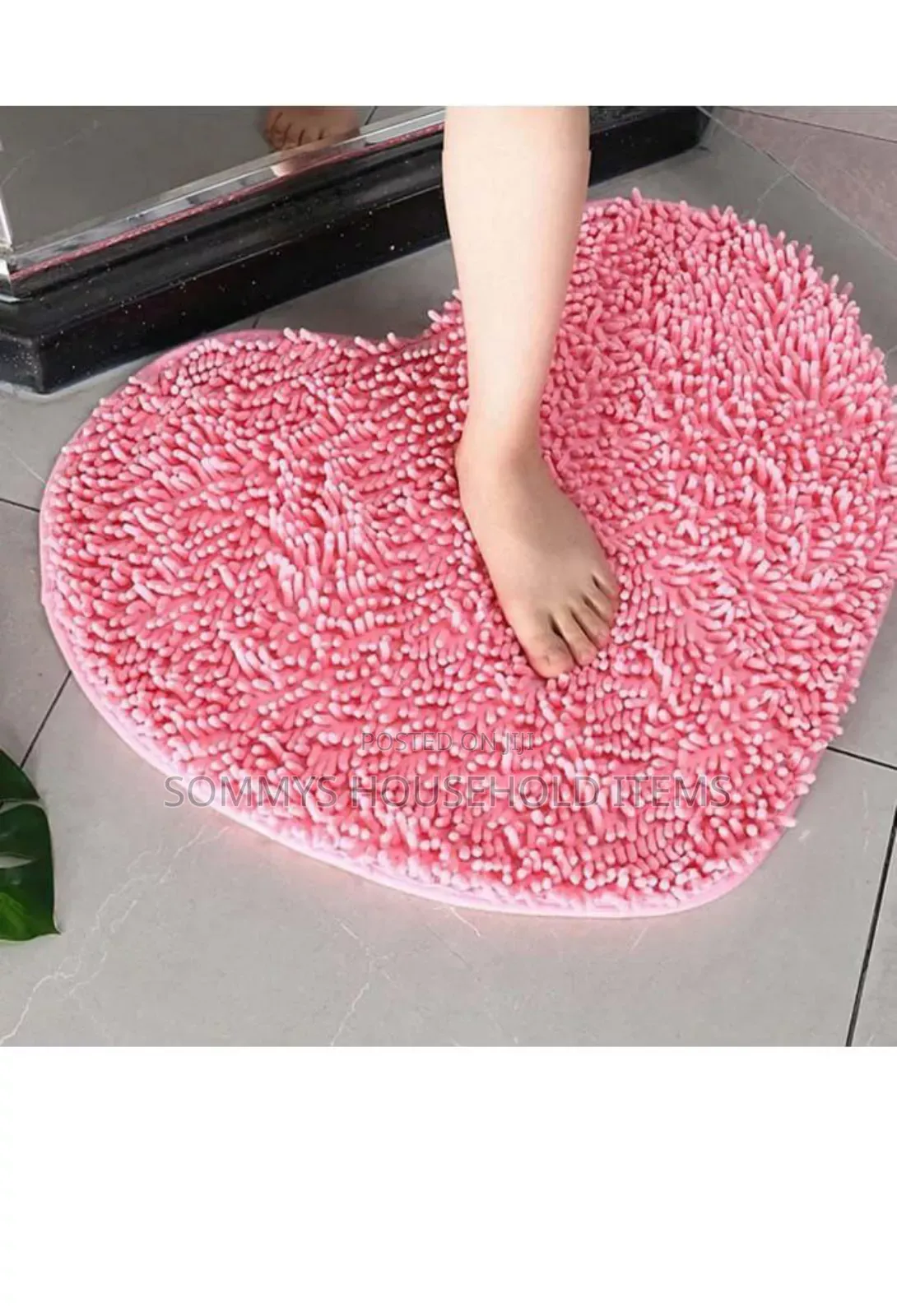 Heart Shape Shaggy Soft Door Mat/Rug