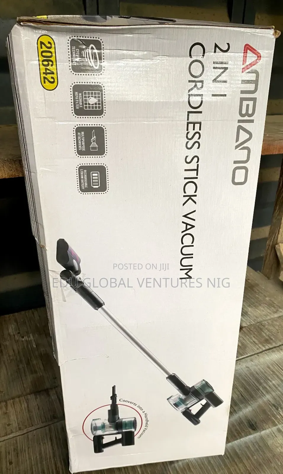 Ambiano 2 in 1 Cordless Stick Vacuum.