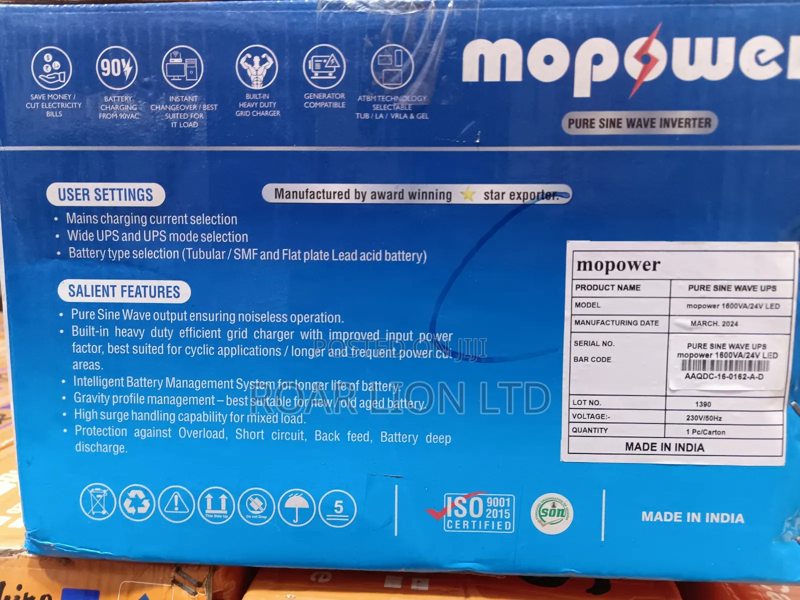 Mopower 1.6kva Solar Inverter