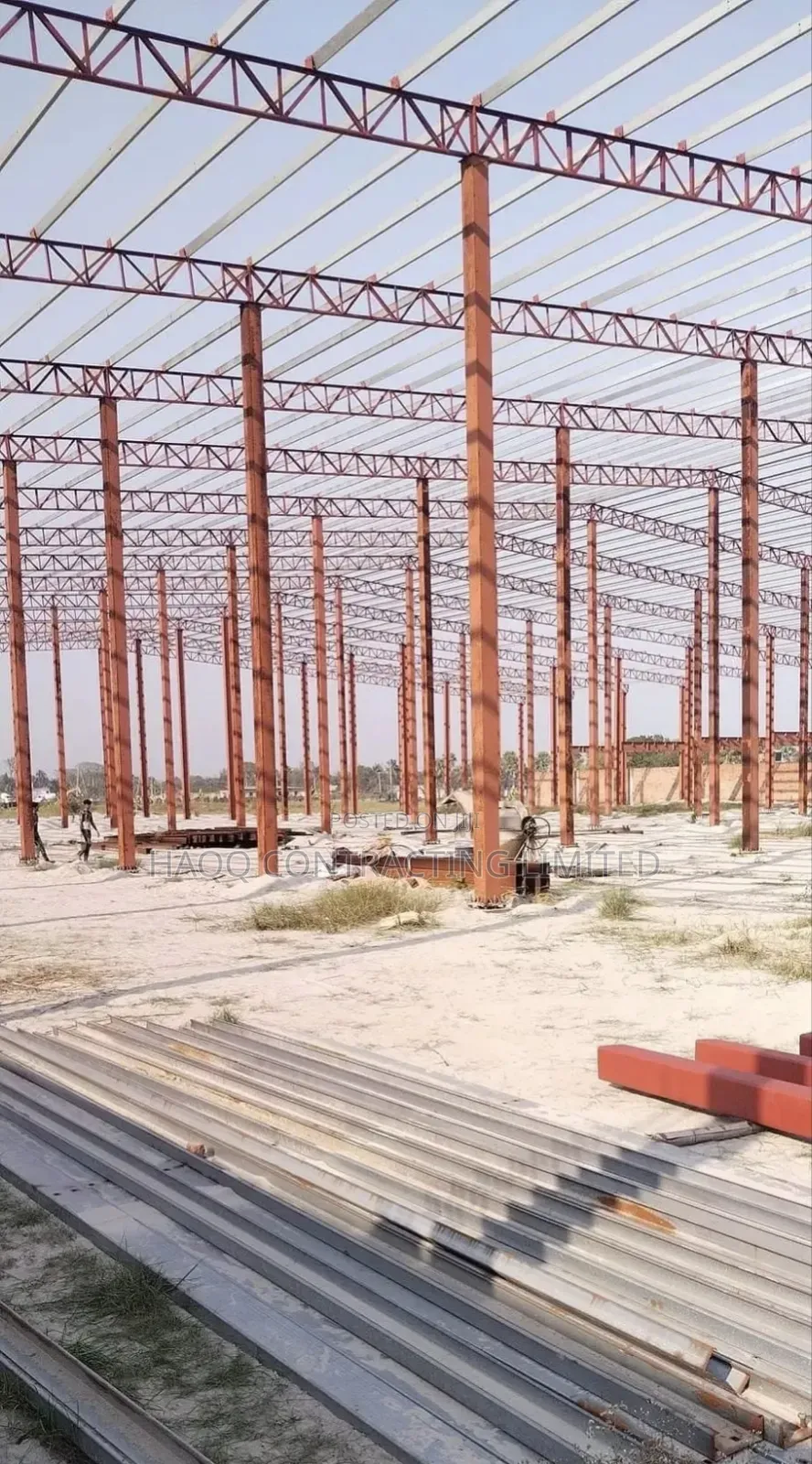 Factory Steel Structure Construction and Roofing; We Deliver