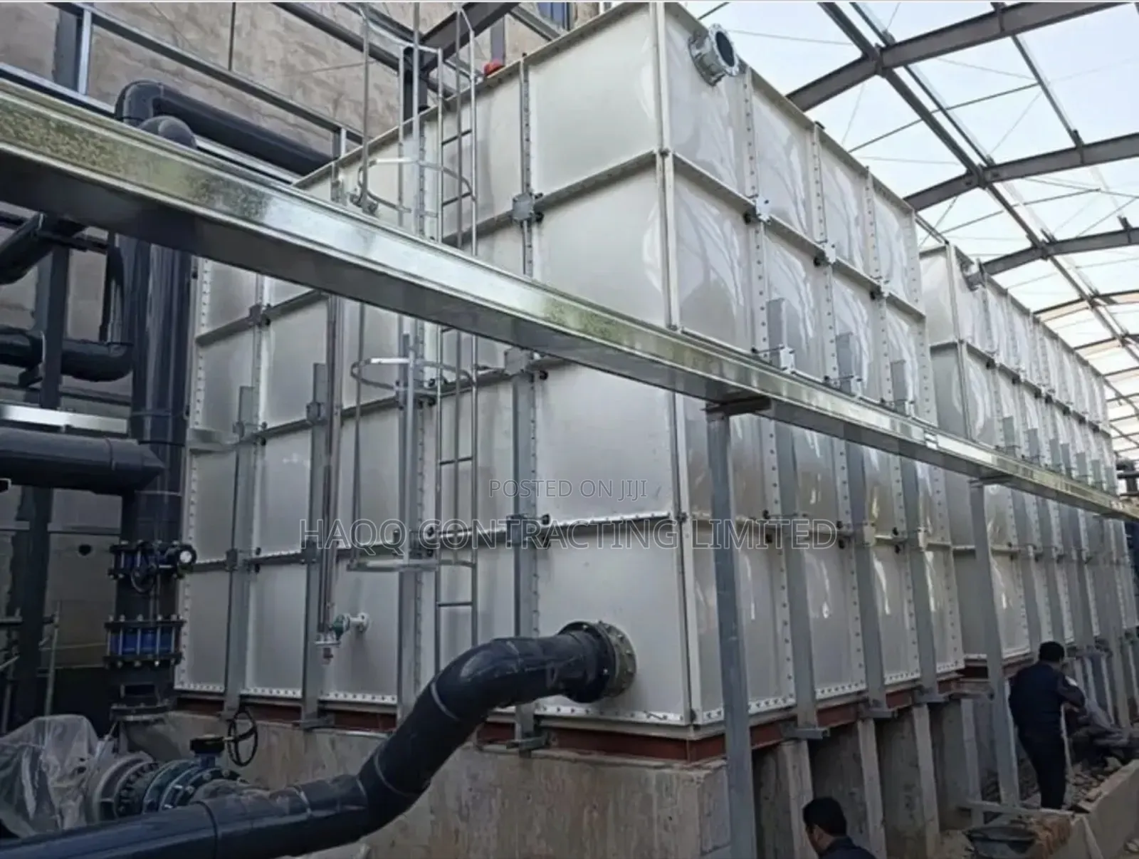 GRP, FRP Fibreglass Water Tank Construction