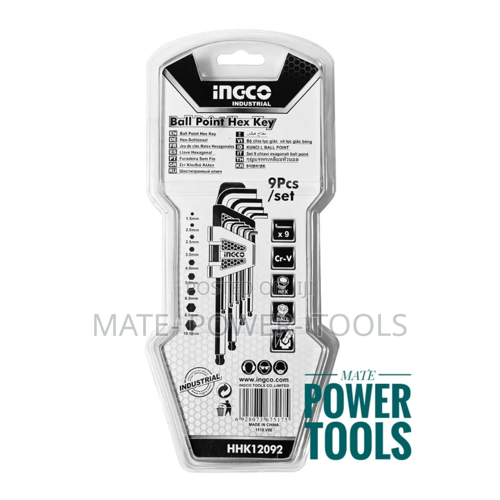 Ingco Ball Point Hex Key 9 PCS / Set