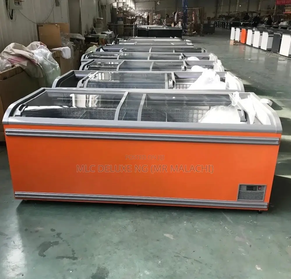 (Orange Colored)6feet Supermarket Island Freezer /Industrial