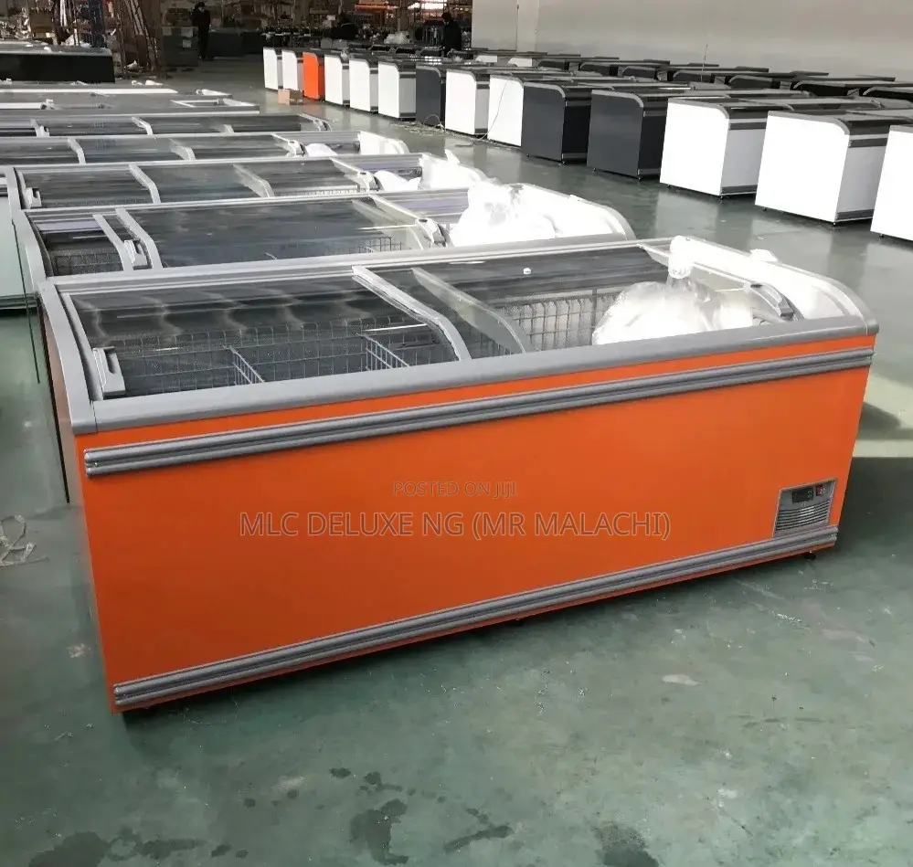 (Orange Colored)6feet Supermarket Island Freezer /Industrial