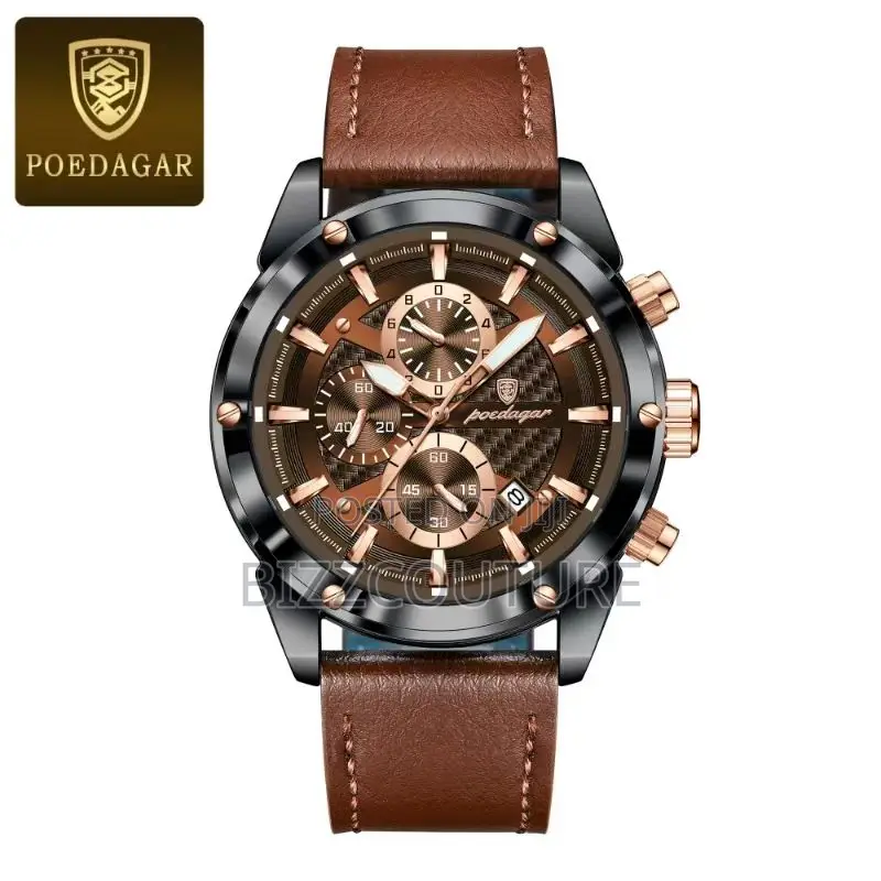 Original Poedagar Chronograph Color Selection Leather Watch