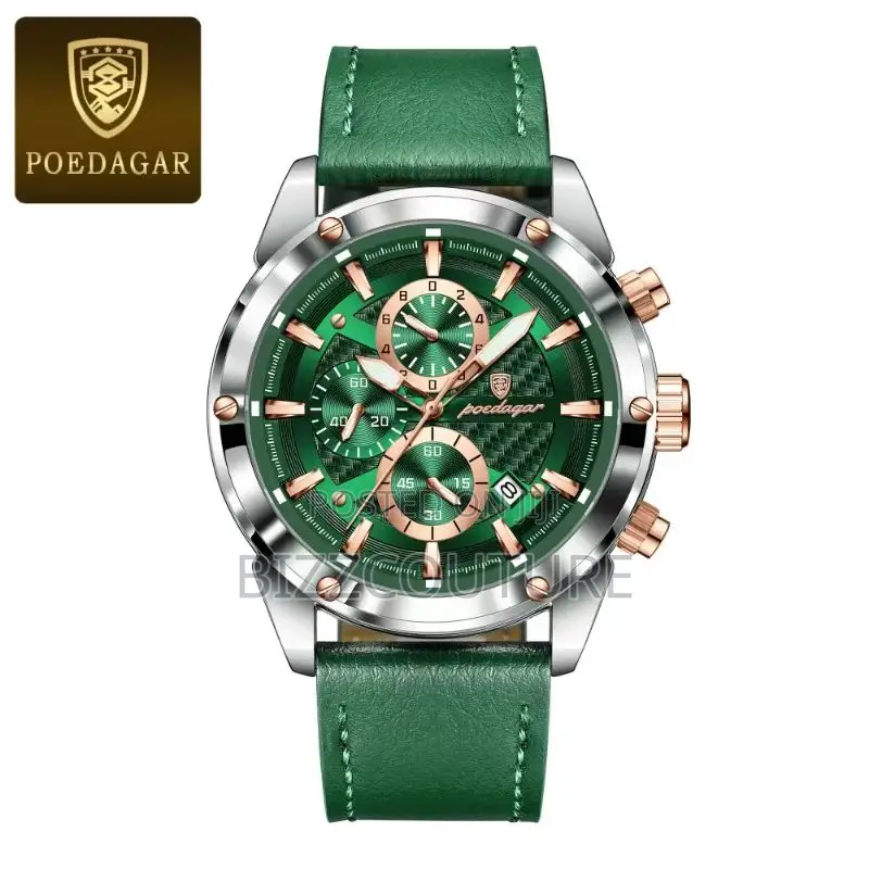 Original Poedagar Chronograph Color Selection Leather Watch