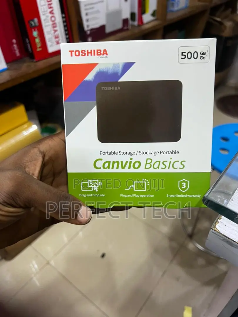 Toshiba Canvio Basics 500gb Portable External HDD Black