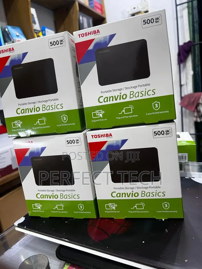 Toshiba Canvio Basics 500gb Portable External HDD Black
