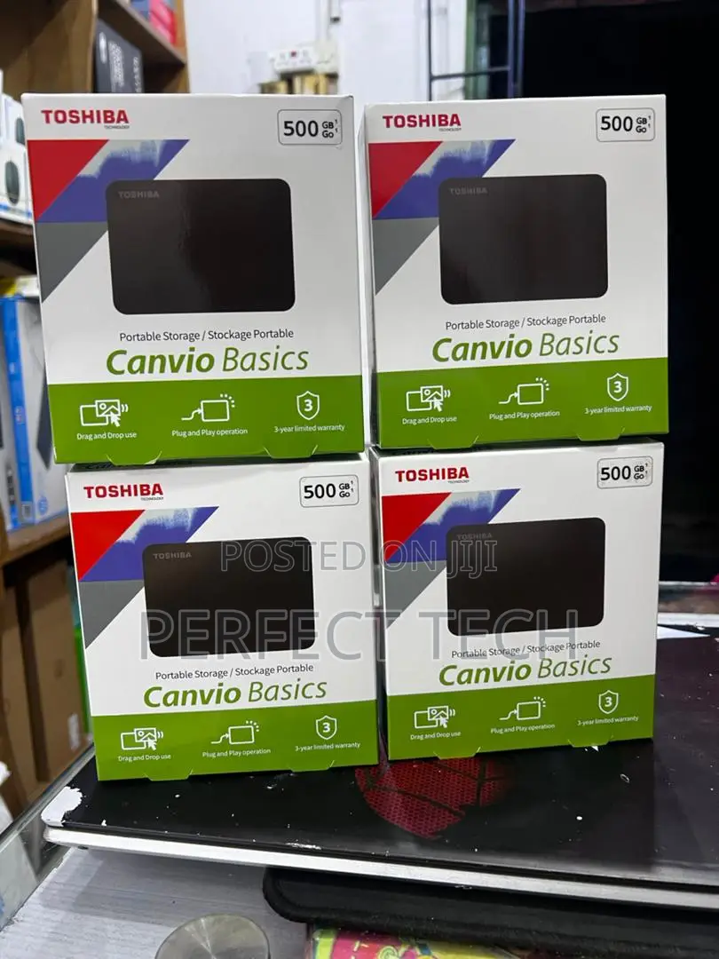 Toshiba Canvio Basics 500gb Portable External HDD Black
