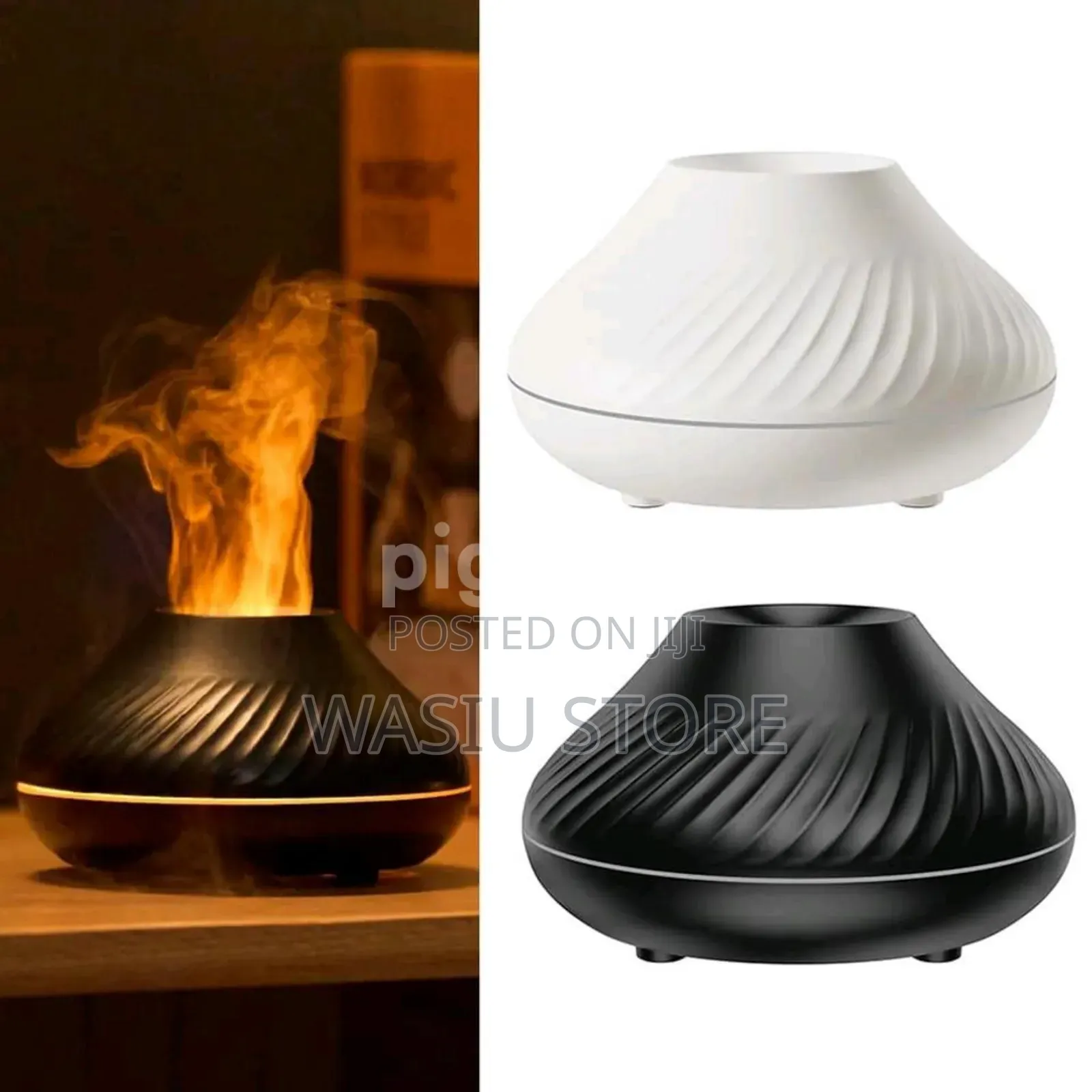 Round Flame Aroma Diffuser With Free Oil