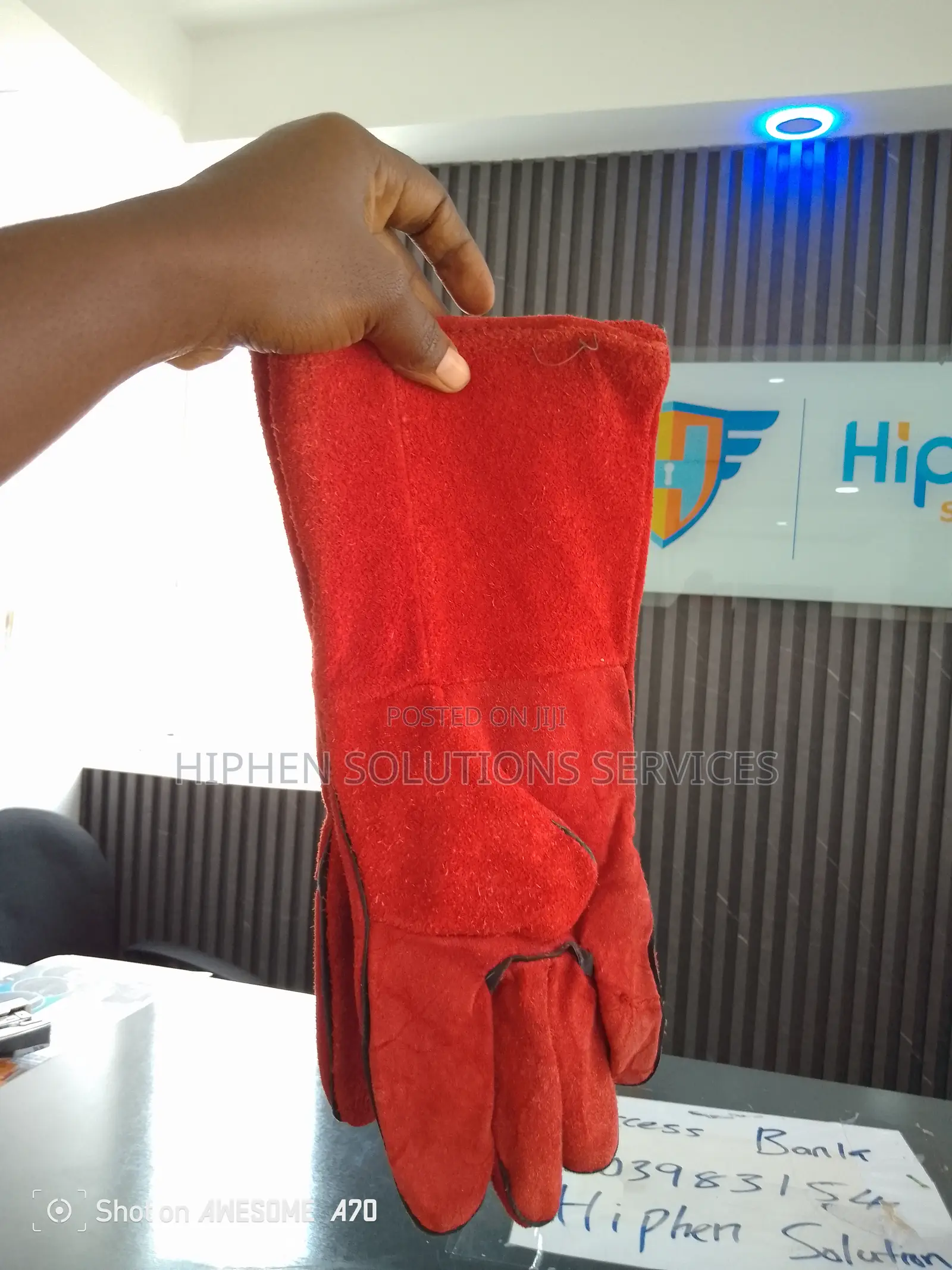 Leather Safety Hand Gloves 7 Inch Finger