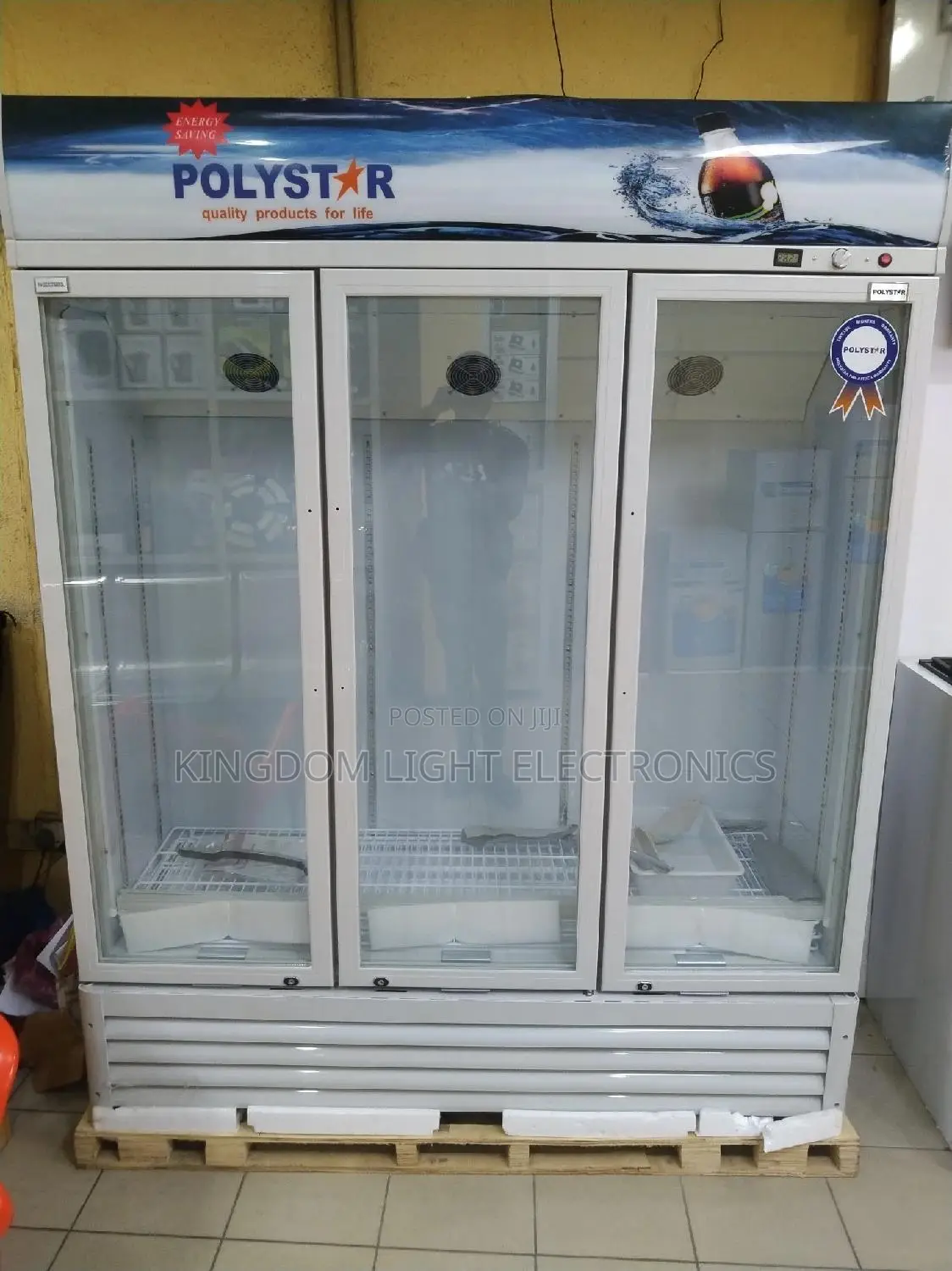 New Giant 3 Door Polystar Showcase Refrigerator.