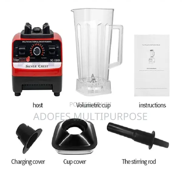 Silver Crest 2L Industrial 8500W Food Crusher Blender