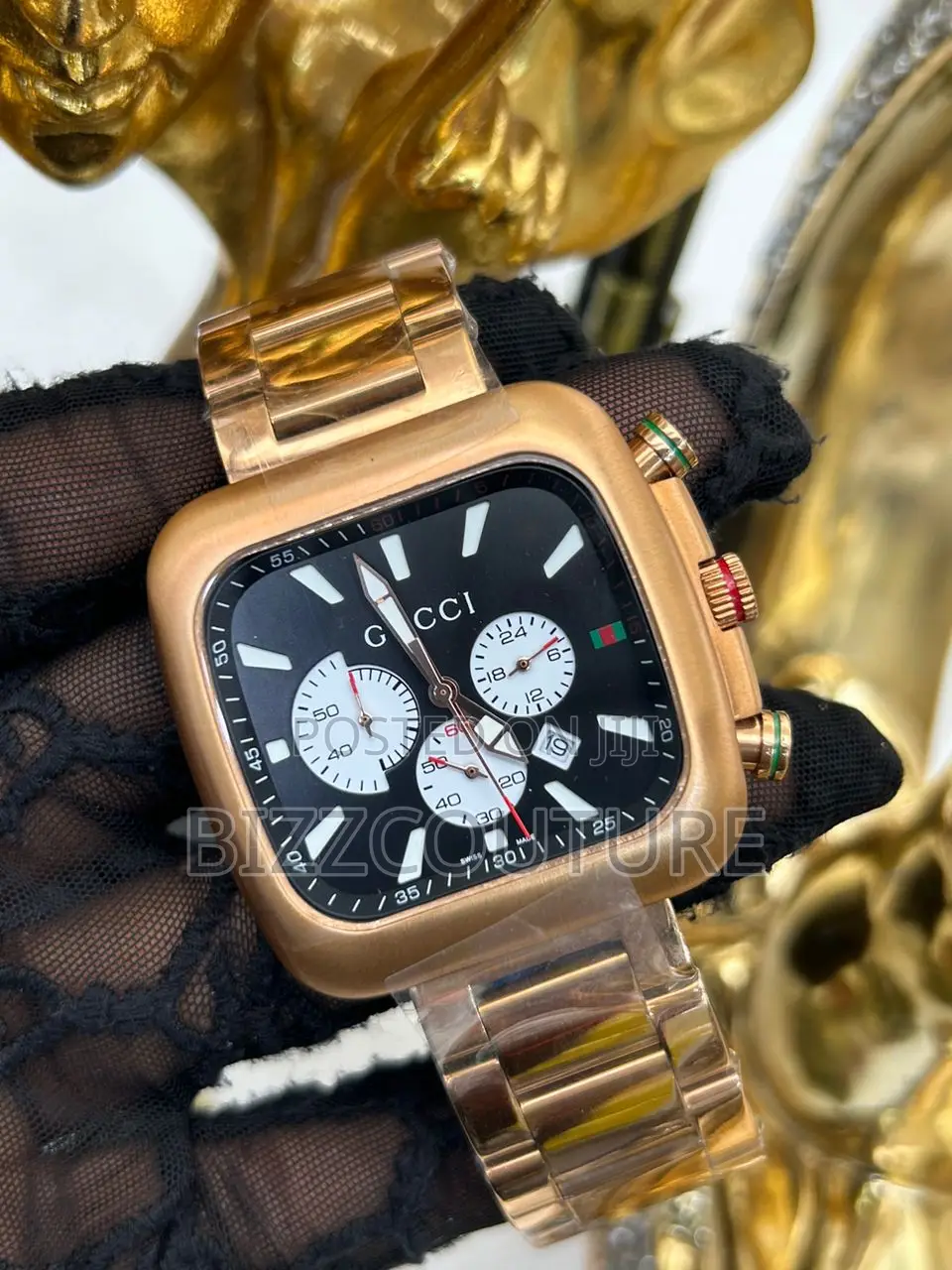 Originla Gucci Chronograph Gold Chain Watch Is Available Now