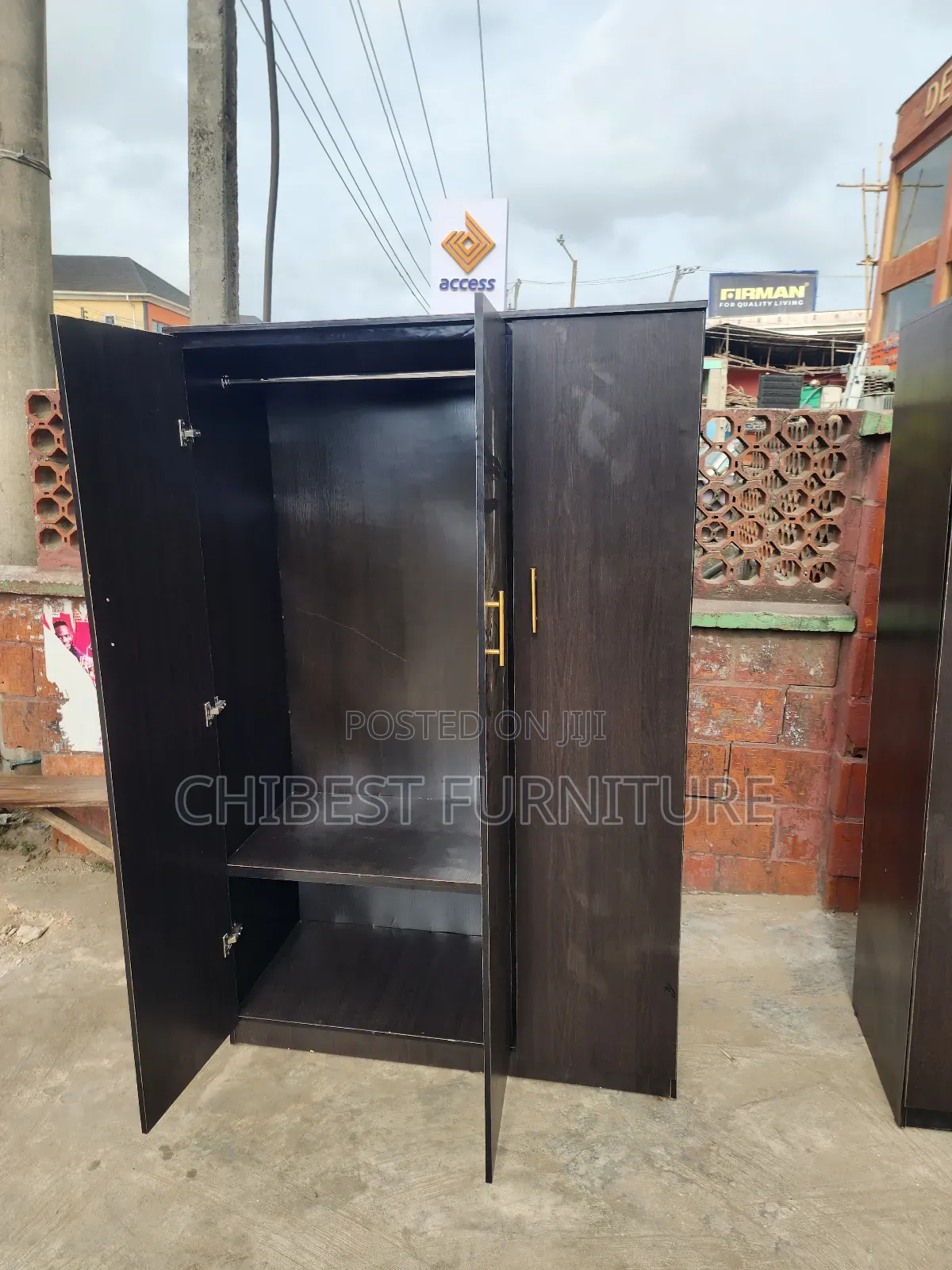 Wooden Three Door Wardrobe Made With Imported HDF Wood
