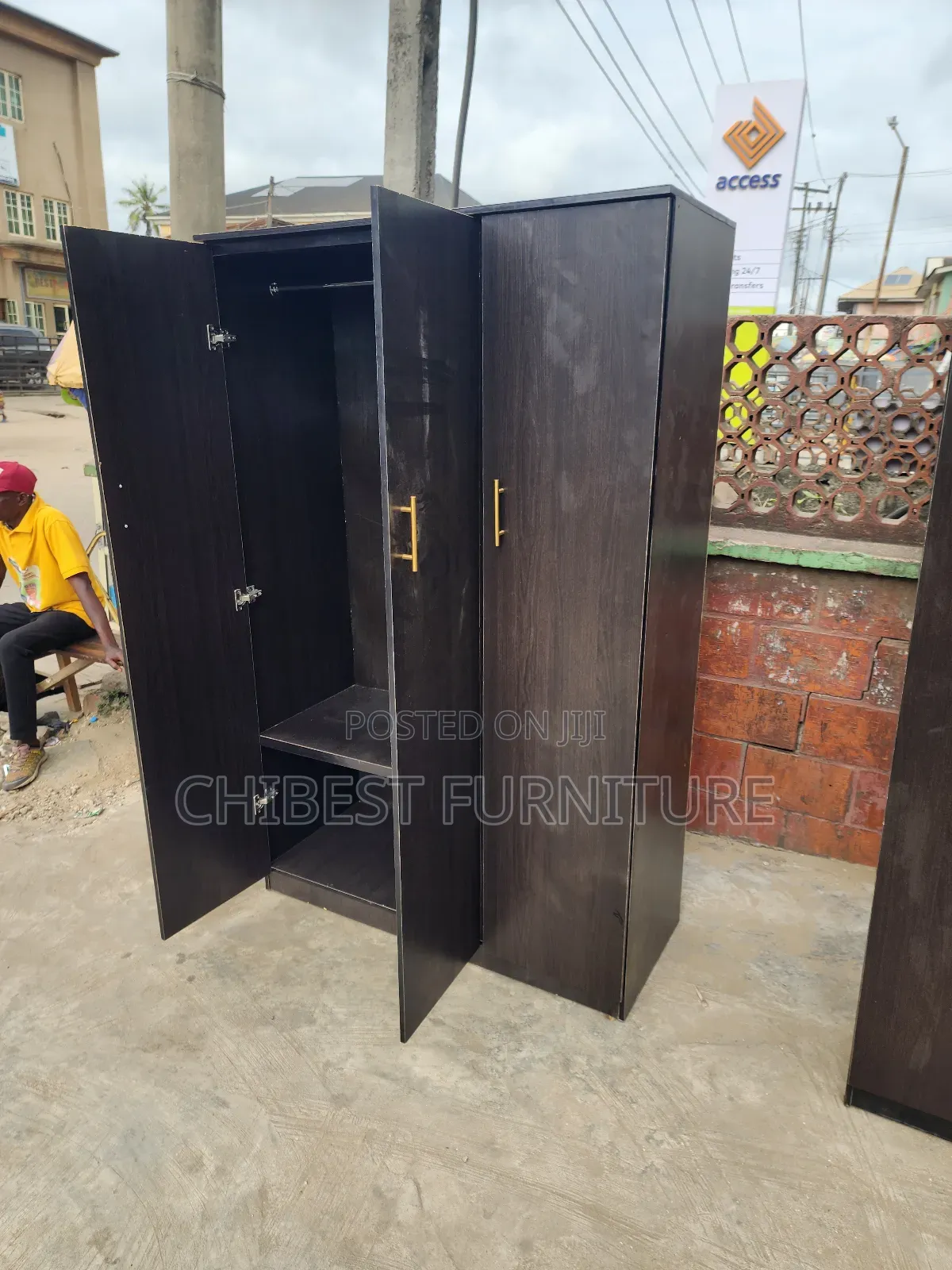 Wooden Three Door Wardrobe Made With Imported HDF Wood